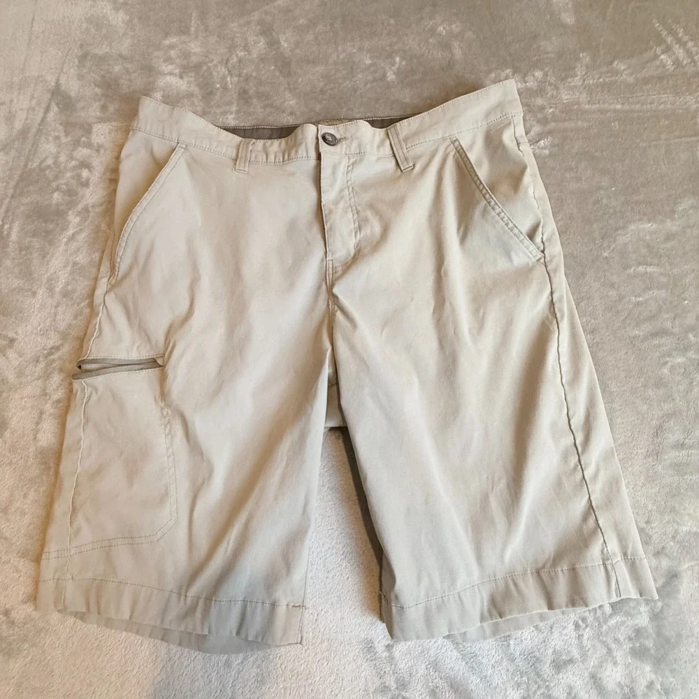 Weatherproof Vintage‎ Men's Cargo Shorts Size 36 Gray Stretch Performance Nylon
